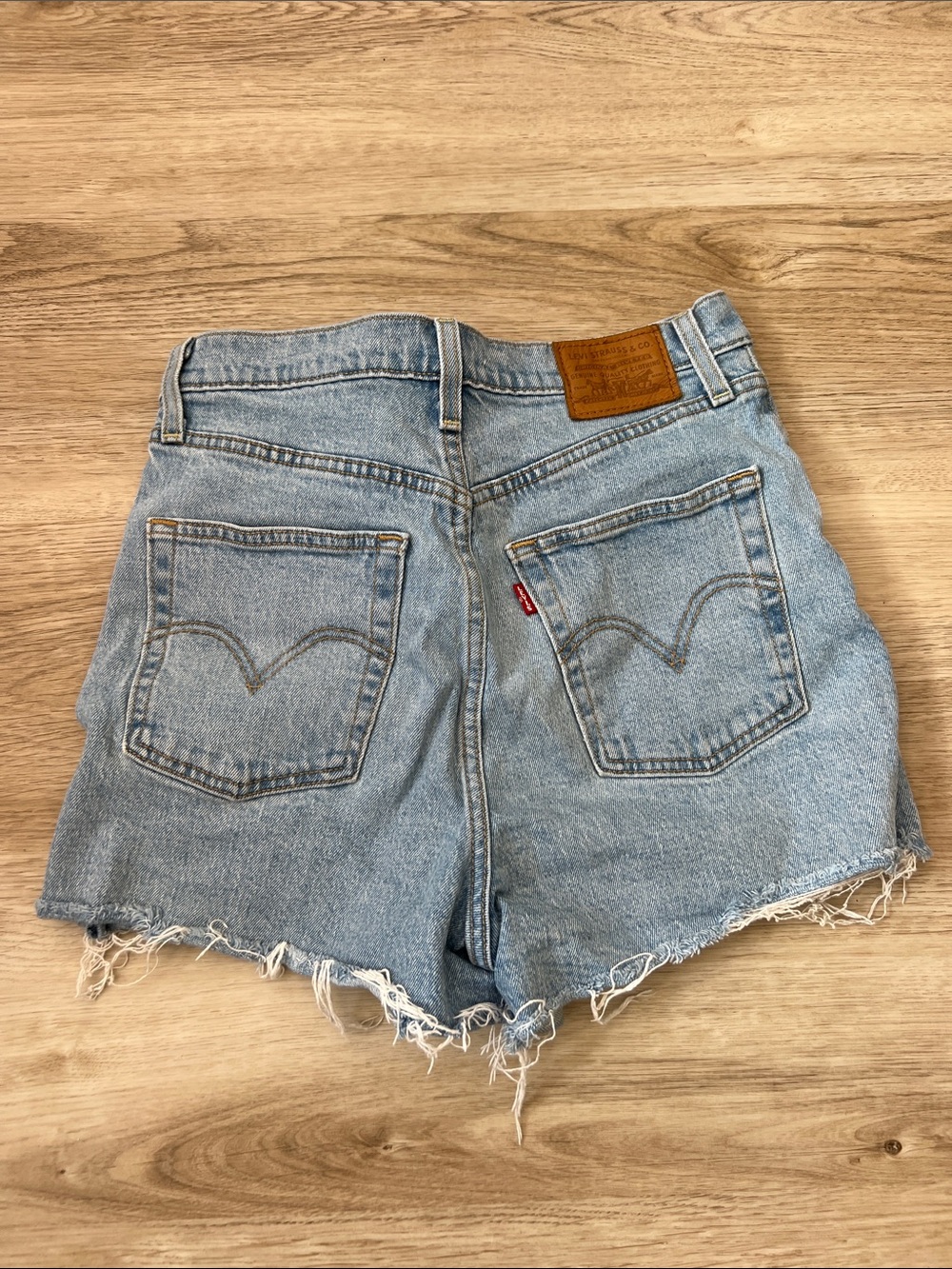 Levi's Light Wash Denim Cutoff Shorts